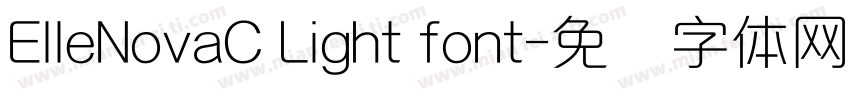 ElleNovaC Light font字体转换